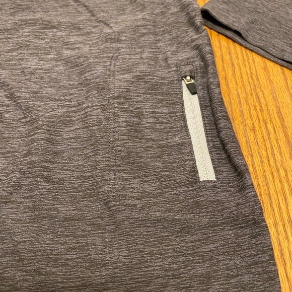 Pebble Beach Hesthered Grey Long Sleeve Performance Pull Over - Picture 7 of 16